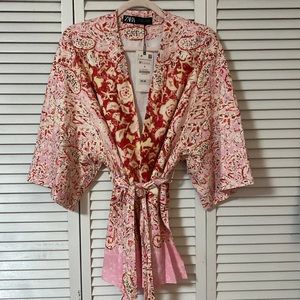 Zara linen blend kimono